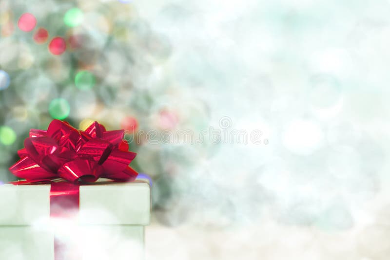 Christmas Gift Background Gift Box with Colorful Decoration Item on White  Snow Floor and Christmas Tree Background Stock Image - Image of birthday,  present: 165984349