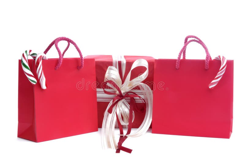 Christmas gift bags stock image. Image of shopping, gift 10834037