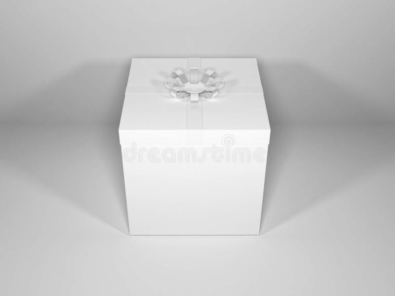 Christmas Gift Box with 3D Illustration Mockup Scene Stock Illustration