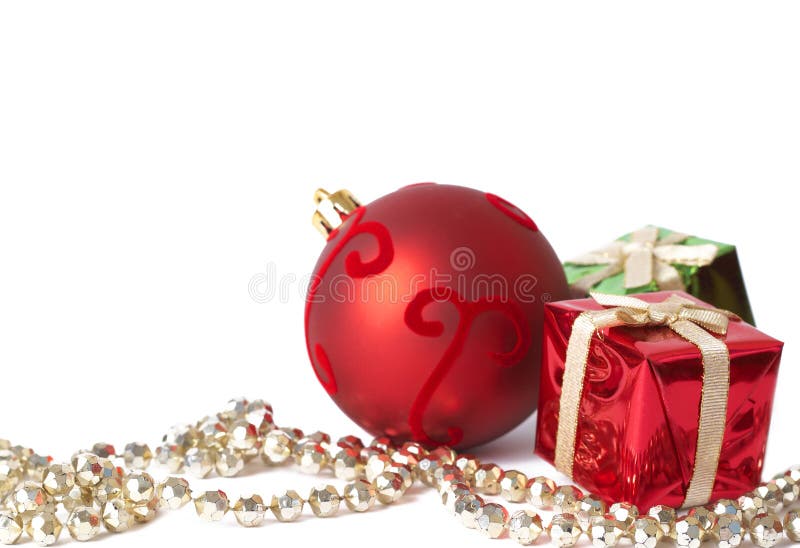 Christmas gift boxes, ball and jewelry