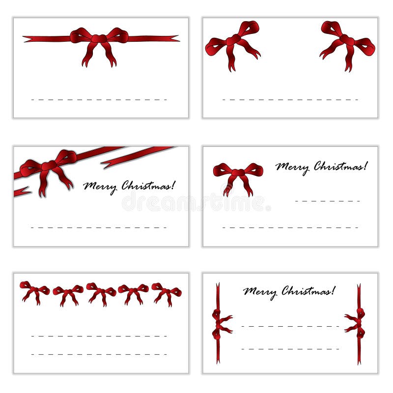 Christmas Gift Cards Set Eps10 Stock Vector Illustration of cards