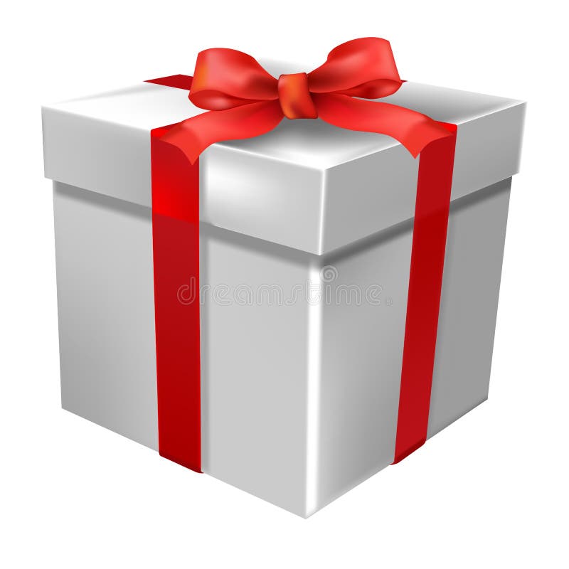 Christmas gift isolated on a white