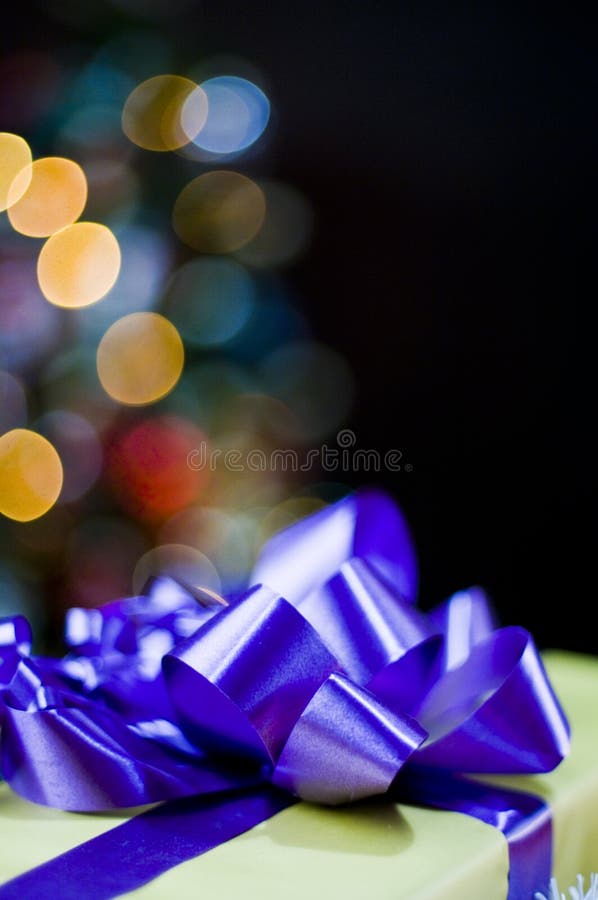 Christmas gift and lights stock image. Image of colours 7331707