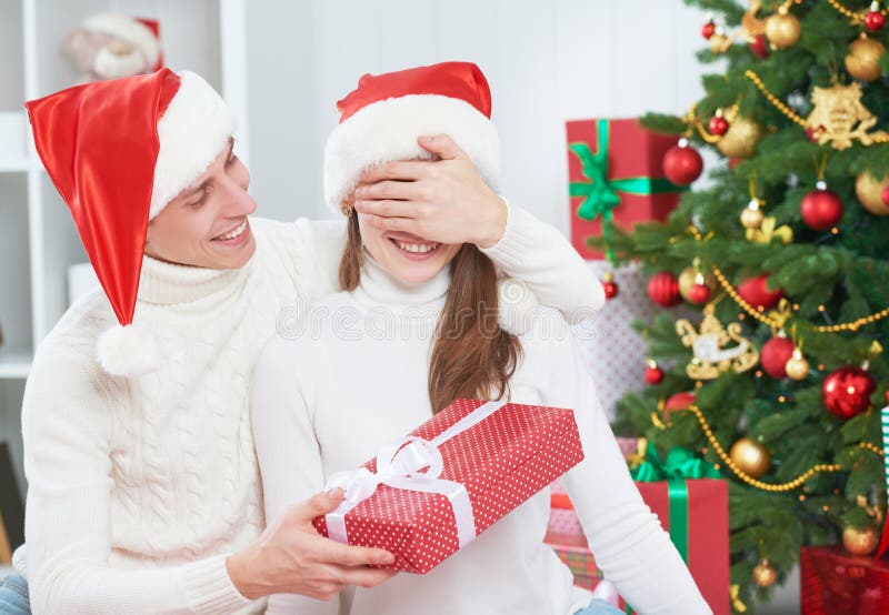 103 Christmas Gift Man Gives Woman Gift Present Box Photos Free Royalty Free Stock Photos From Dreamstime