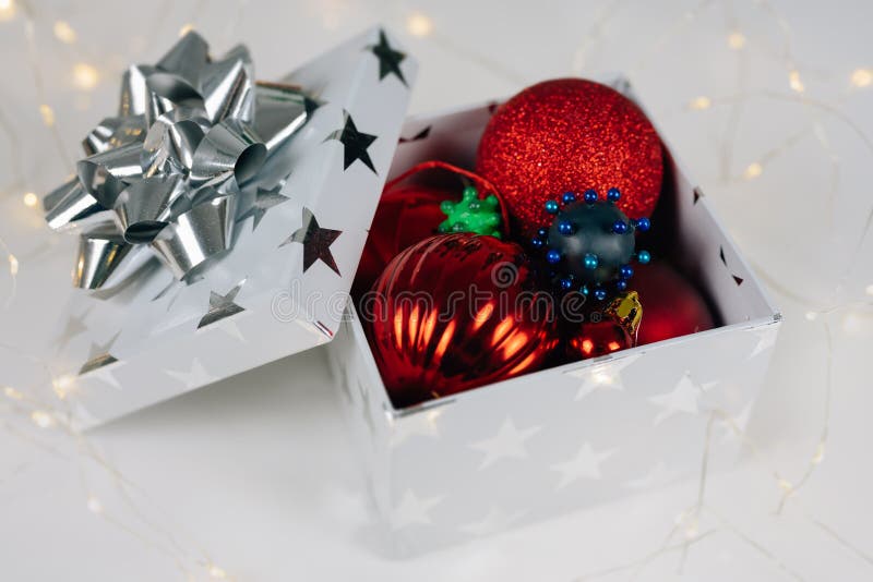 Christmas Gift with a Virus Stock Photo Image of decorations, virus