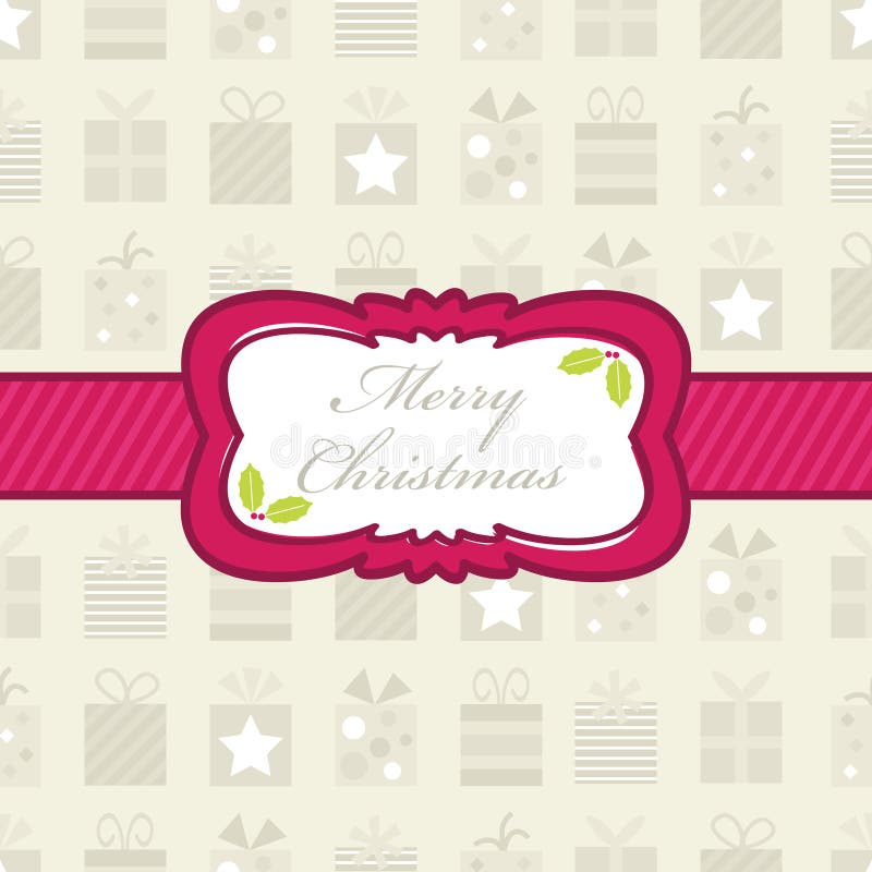 Christmas gift wrapping vector illustration