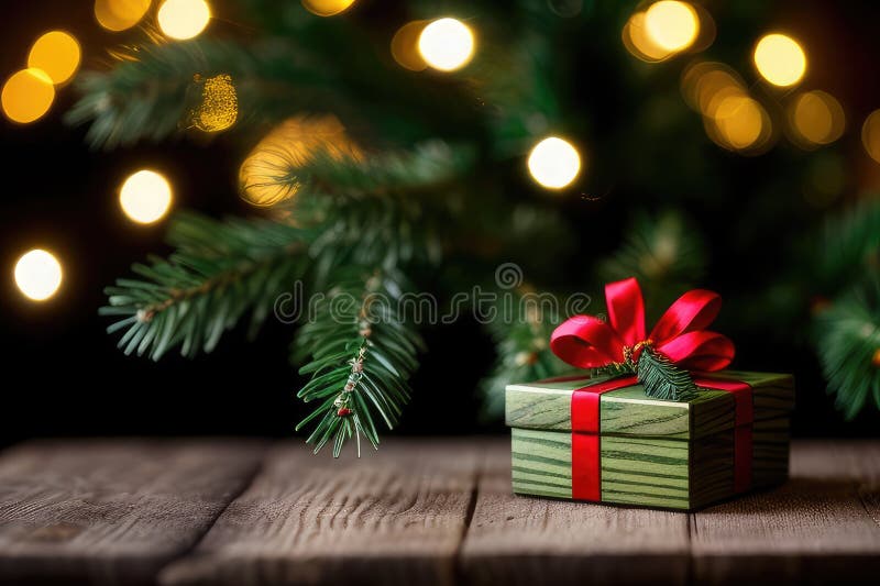 Christmas gifts under Christmas tree, vibrant color royalty free illustration