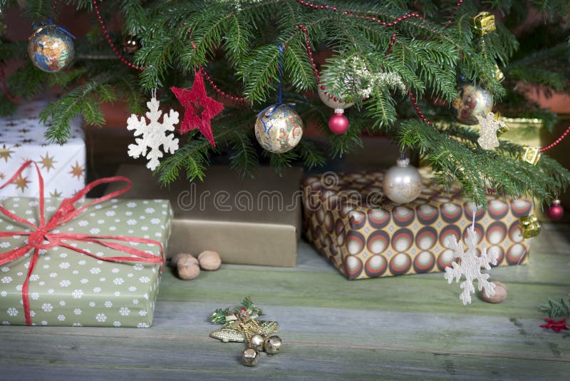 A Pile of Christmas Gifts stock photo. Image of decorative - 34709994