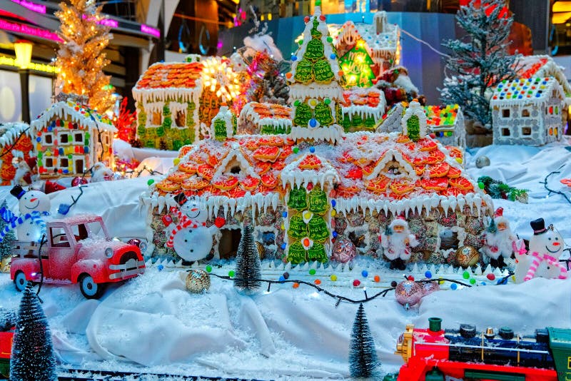 Christmas Gingerbread Houses on Royal Caribbean Cruise Ship Editorial ...