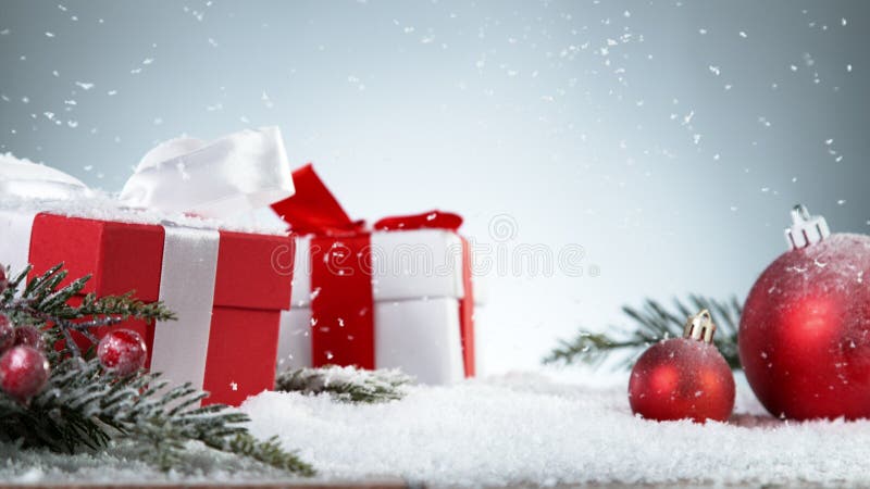 Holidays Background with Illuminated Christmas Tree, Gifts and D Stock ...