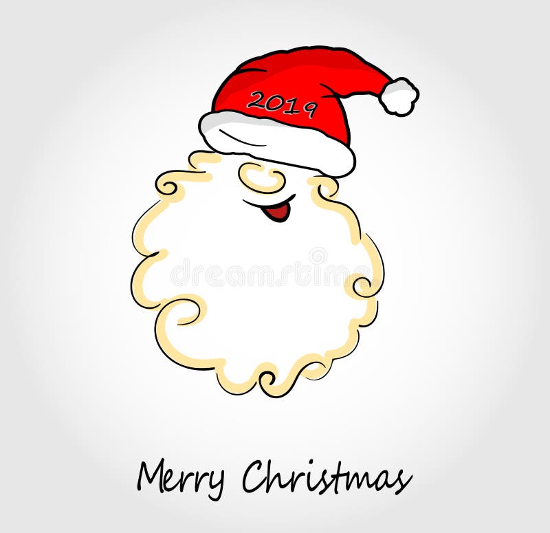 Christmas Greeting Card with Christmas Santa Claus. Vector illustration. royalty free illustration Christmas Greeting Card with Christmas Santa Claus. Vector illustration. royalty free illustration