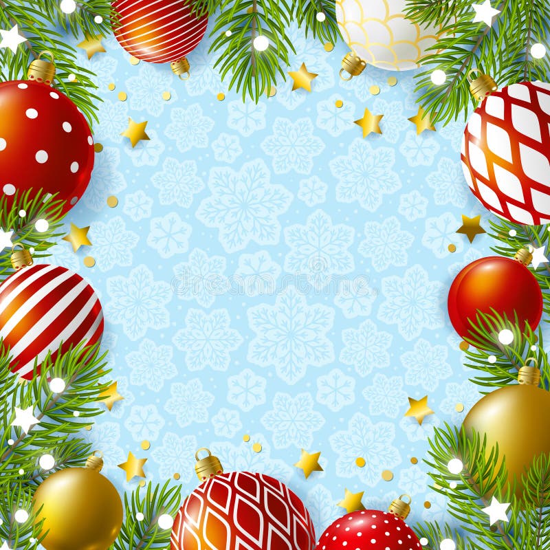 Christmas Patry Poster Background Design, Decorative Colorful Balls ...