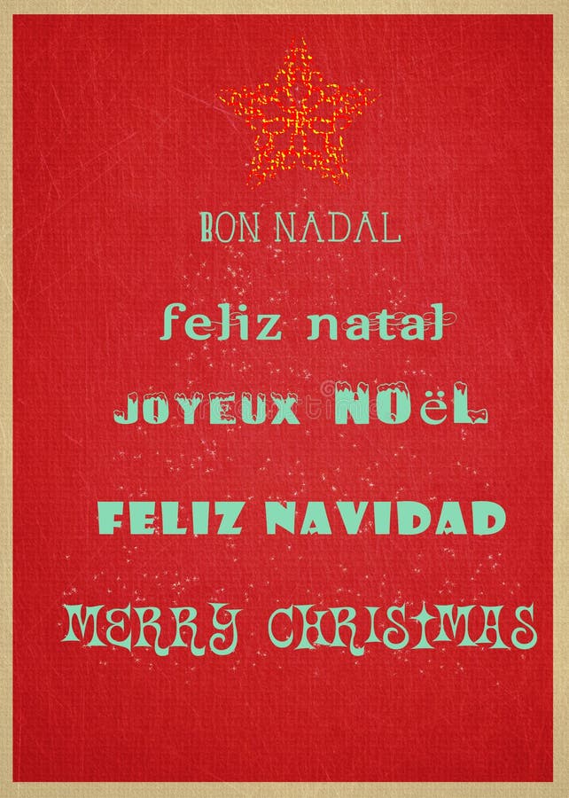 Christmas Greeting in the Form of Christmas Trees in Different