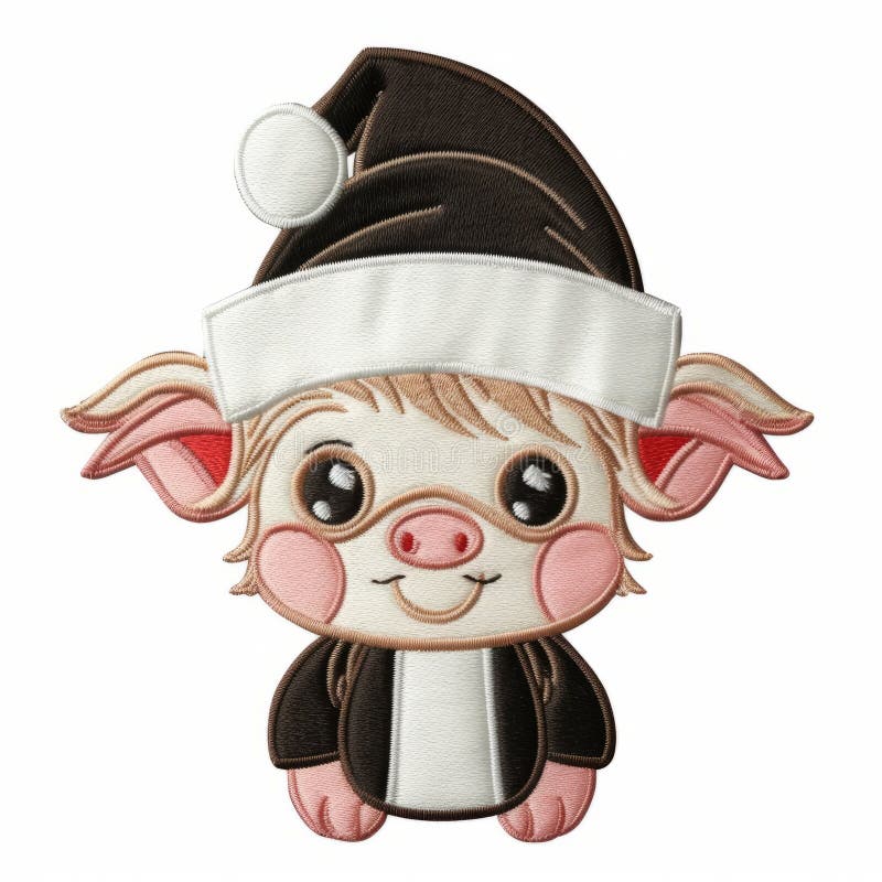 a cute pig wearing a teddy bear outfit is depicted in this image. the artwork features a unique style with a combination of dark white and dark bronze tones. the pig's appearance is enhanced through dimensional layering, light pink and black accents, embroidery details, and a touch of kawaii charm. the use of leatherhide adds an interesting texture, while the overall aesthetic has a hint, AI generated. a cute pig wearing a teddy bear outfit is depicted in this image. the artwork features a unique style with a combination of dark white and dark bronze tones. the pig's appearance is enhanced through dimensional layering, light pink and black accents, embroidery details, and a touch of kawaii charm. the use of leatherhide adds an interesting texture, while the overall aesthetic has a hint, AI generated