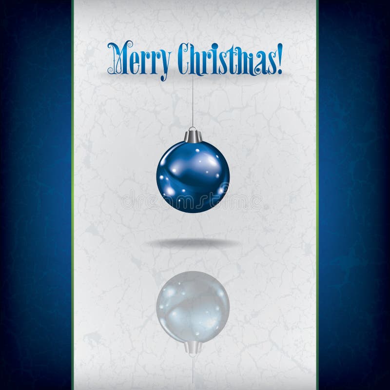 Christmas grunge greeting with decoration on white