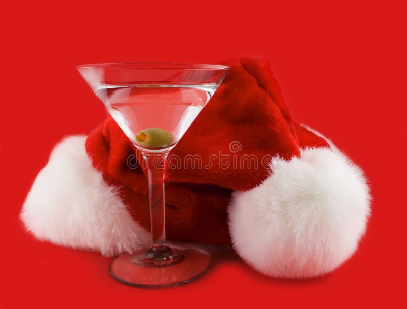 Christmas hat with martini