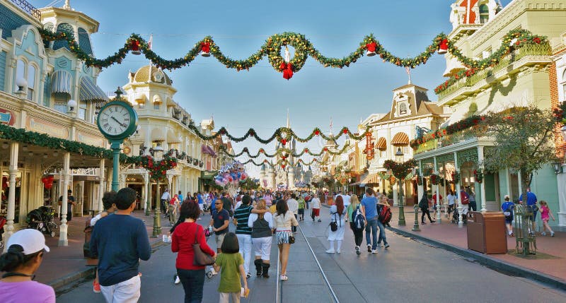 Christmas Holiday Crowd at Magic Kingdom, Walt Disney World