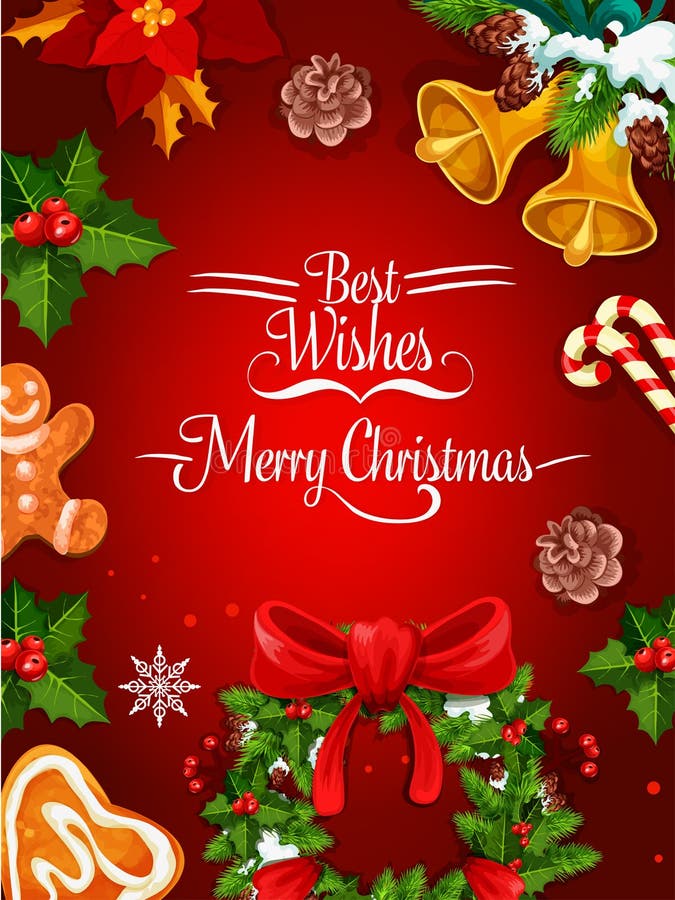 Christmas holiday poster and greeting card design