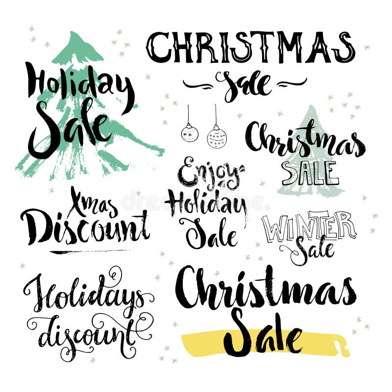 Christmas and Holiday sale royalty free illustration