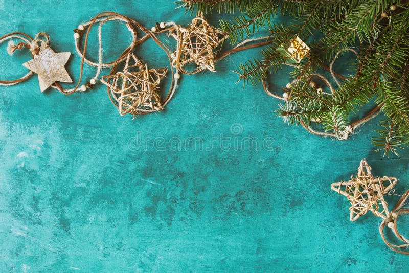 Christmas holiday turquoise background