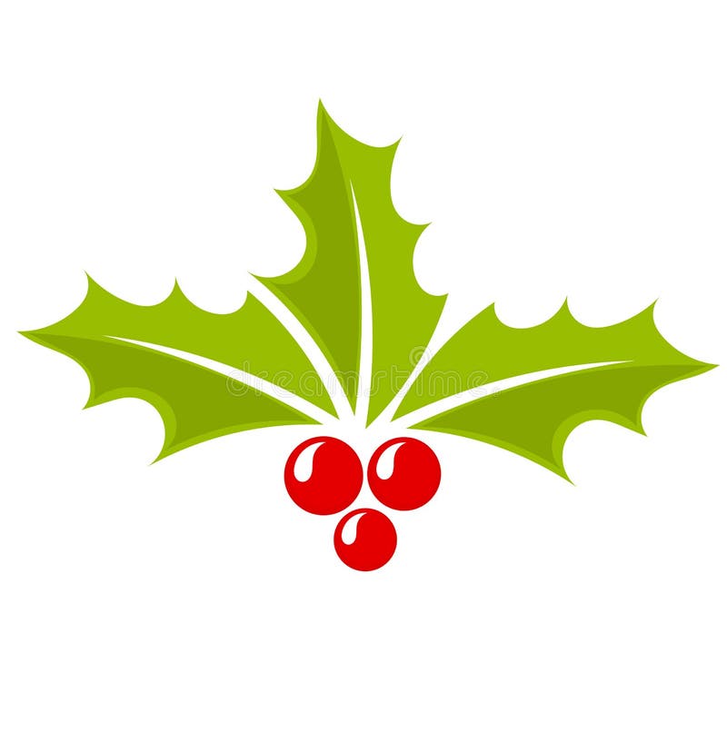 Christmas holly berry icon stock vector. Illustration of leaf 47216265