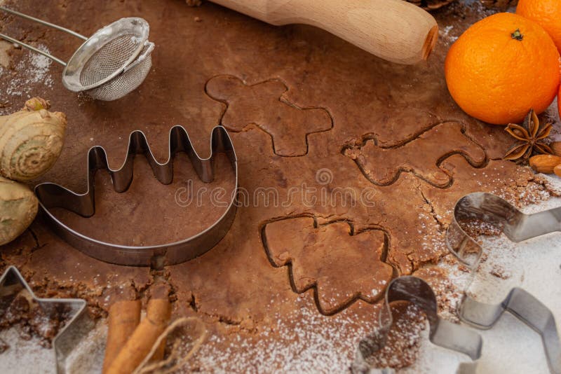 Christmas homemade gingerbread cookies on wooden background Christmas background Christmas sweet food. royalty free stock image Christmas homemade gingerbread cookies on wooden background Christmas background Christmas sweet food. royalty free stock image