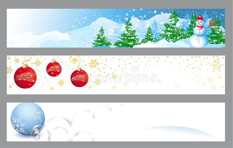 Christmas horizontal banners