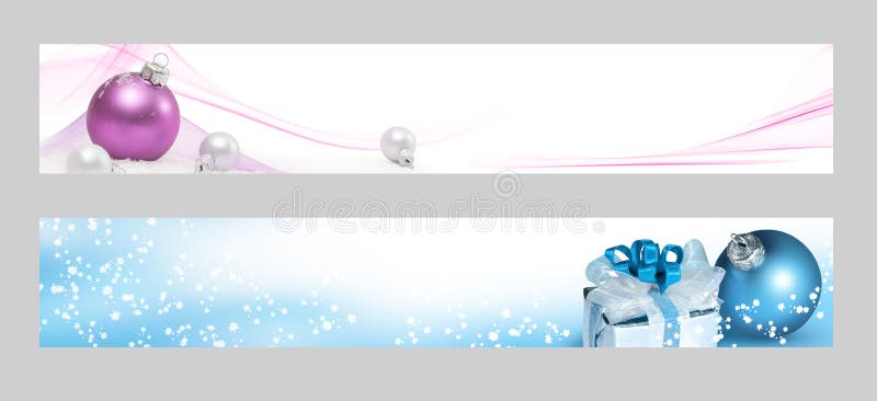 Christmas horizontal banners