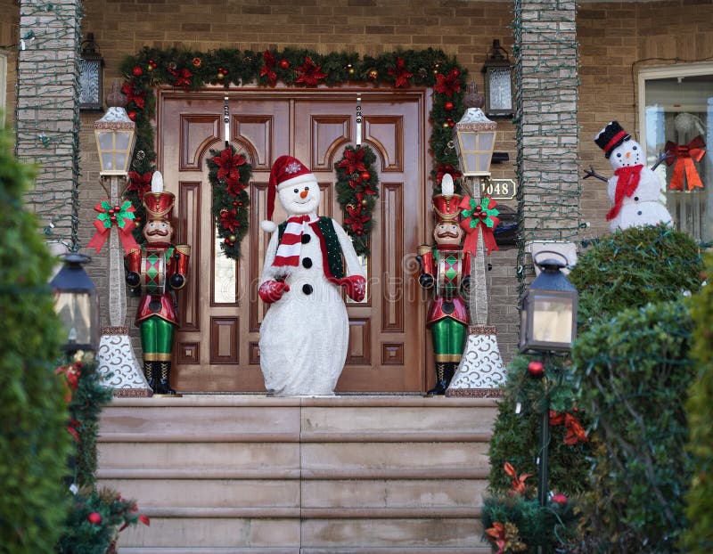 Christmas House Decoration Display in the Suburban Brooklyn ...