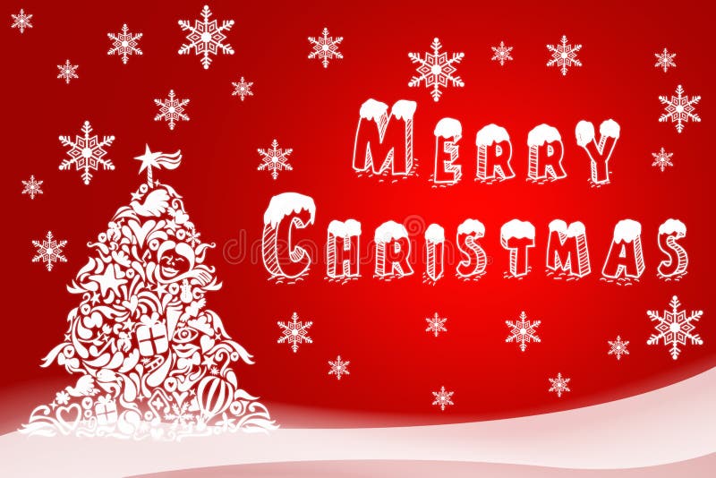 Christmas illustration of a holiday card. Hand-drawn image of Happy New Year. Festive flyers for greeting cards, logos, shops vector illustration Christmas illustration of a holiday card. Hand-drawn image of Happy New Year. Festive flyers for greeting cards, logos, shops vector illustration