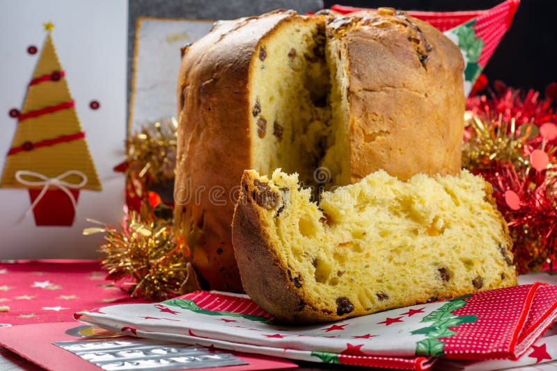 Christmas Italian Cake Called Stock Image Image of