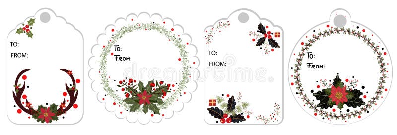 Name Labels Round Green Wreath Suitcase Address Label