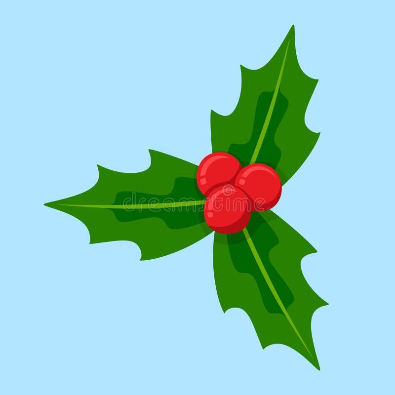 Vector Design of Cute Christmas Leaf Stock Vector - Illustration of