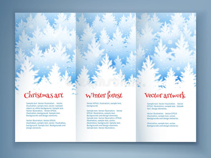 Christmas leaflet design template vector illustration