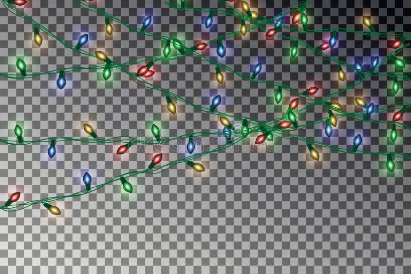 Christmas light grid decoration. Realistic garland vector. Light string effect. stock illustration Christmas light grid decoration. Realistic garland vector. Light string effect. stock illustration