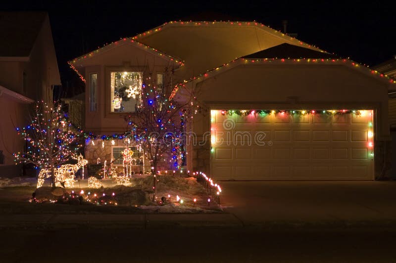 Red and White Christmas Lights Stock Image Image of lights