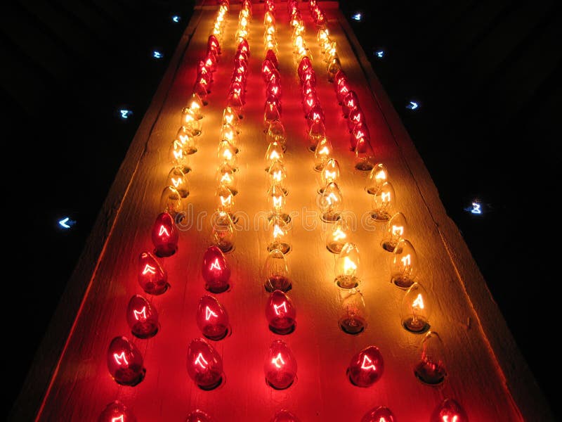 Christmas Lights on Wood Floor Stock Image Image of decoration, xmas