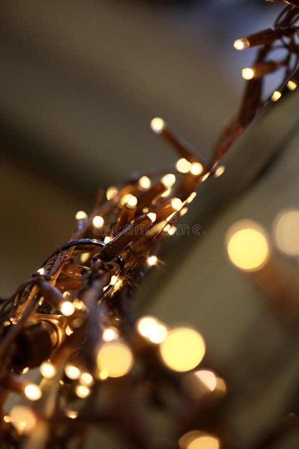 Christmas Lights Amsterdam Train Station Macro Background High Quality