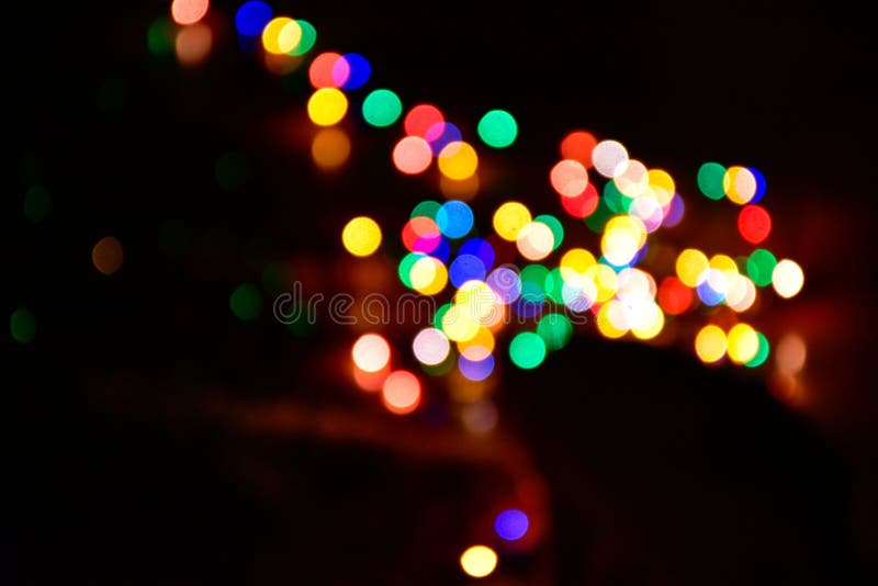 Christmas Lights on Black Background Stock Photo Image of structure