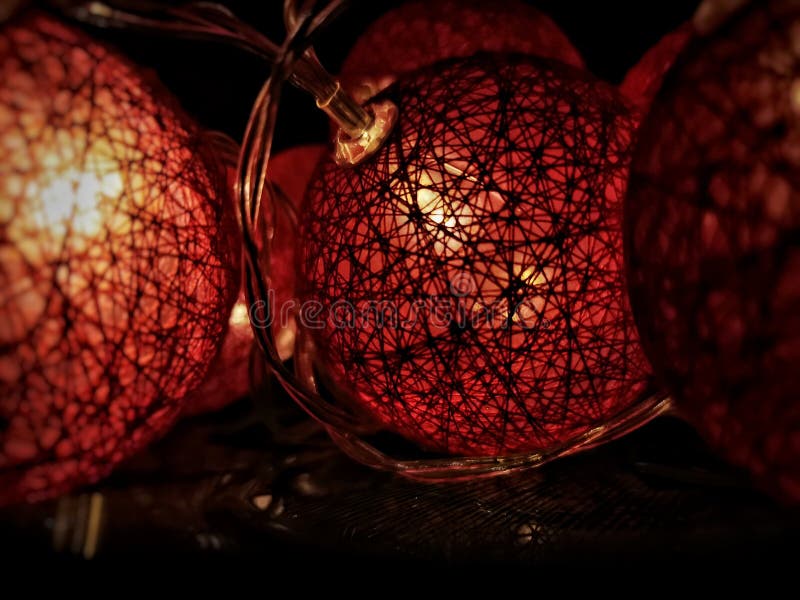 Christmas Lights Burning Red Stock Image Image of petal, lighting 230759709