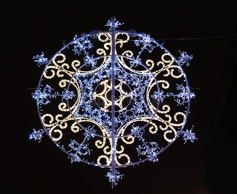 Christmas Lights in the Centre of Ipswich in Suffolk Stock Photo