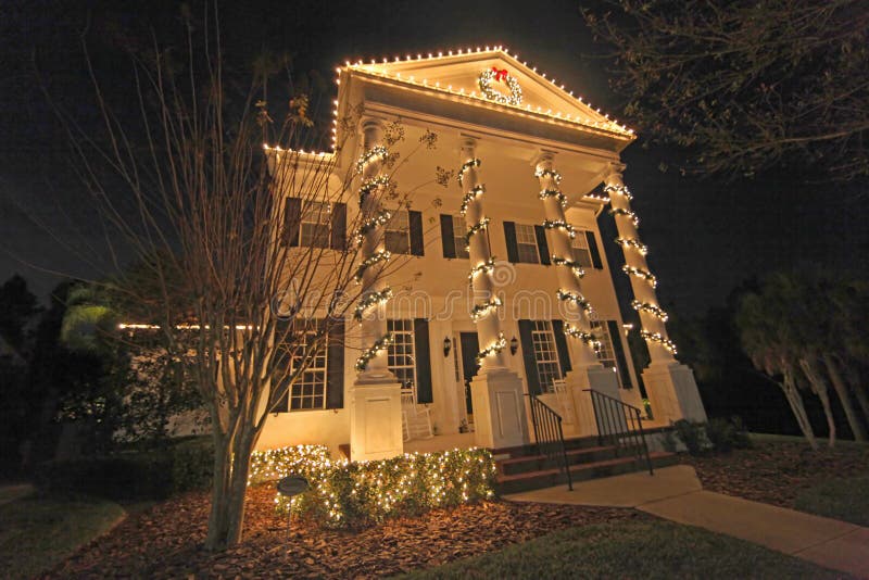 Colonial House Christmas Lights Stock Photos Free & RoyaltyFree Stock Photos from Dreamstime