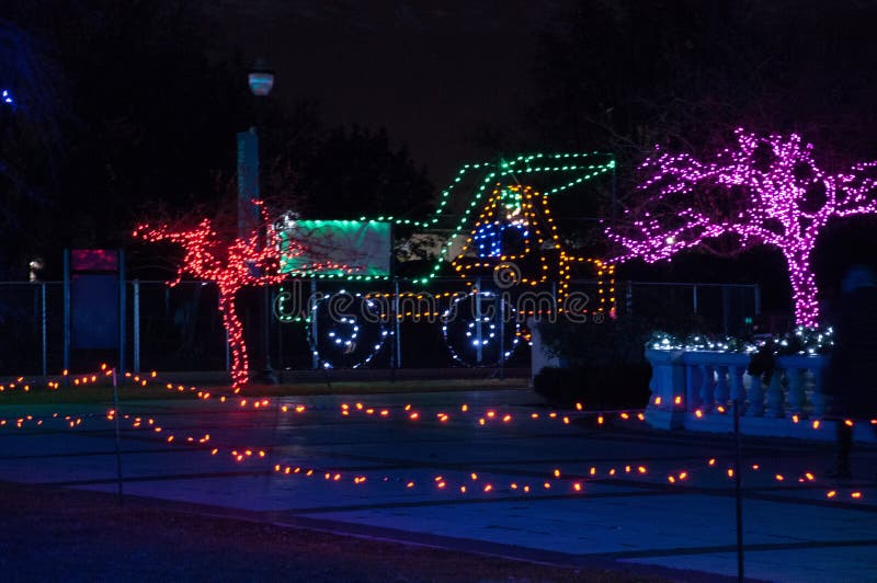 Christmas Lights at Detroit Zoo 11/24/2017 Editorial Stock Photo
