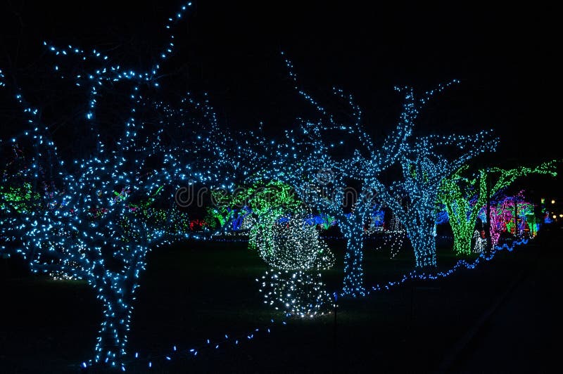 Christmas Lights at Detroit Zoo 11/24/2017 Editorial Stock Image