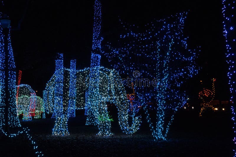Christmas Lights at Detroit Zoo 11/24/2017 Editorial Stock Photo