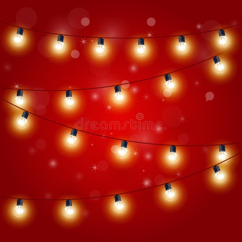 Christmas Lights - festive carnival garland with light bulbs