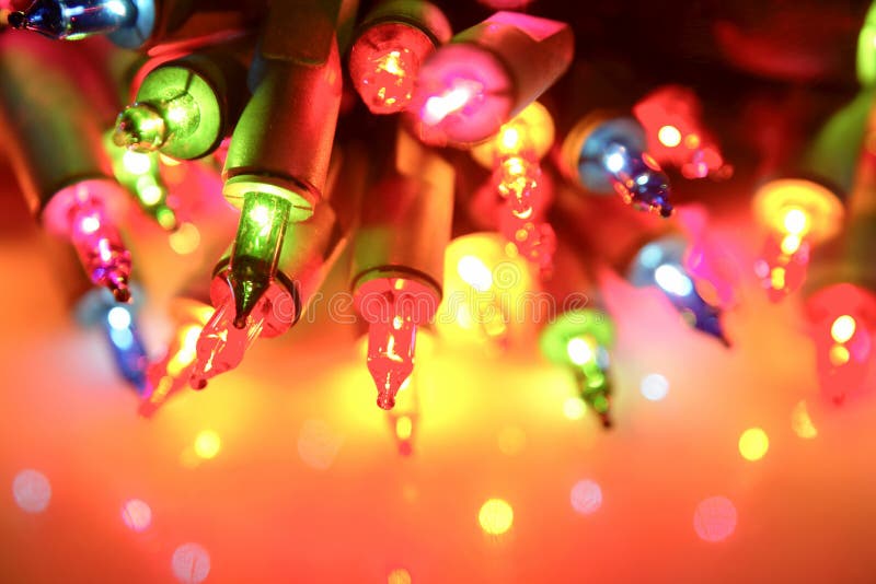 Christmas and Party Lights in the Shape Snowflake Stock Image Image