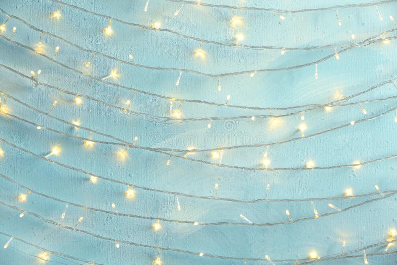 Christmas Lights Hanging Stone Wall Stock Photos Free & RoyaltyFree