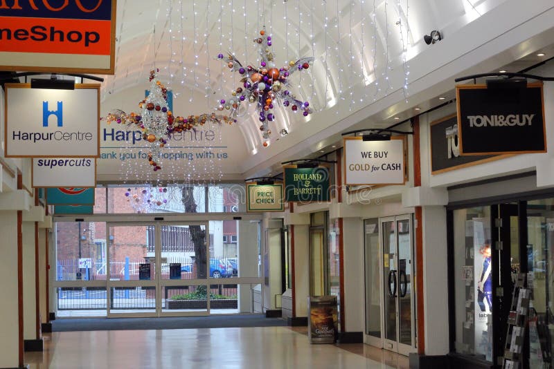 Christmas Lights, Harpur Centre, Bedford, UK. Editorial Photography