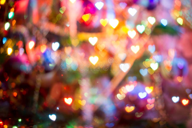 Christmas Lights Heart Bokeh